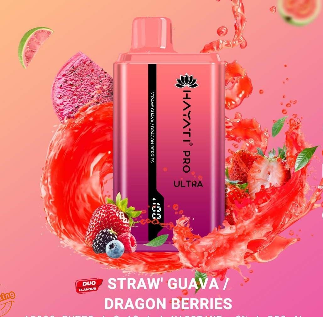 Hayati-Pro-Ultra-15000-Puffs-Straw-Guava-Dragon-Berries