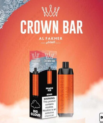 Crown Bar Peach Ice 8000pfs 5mg
